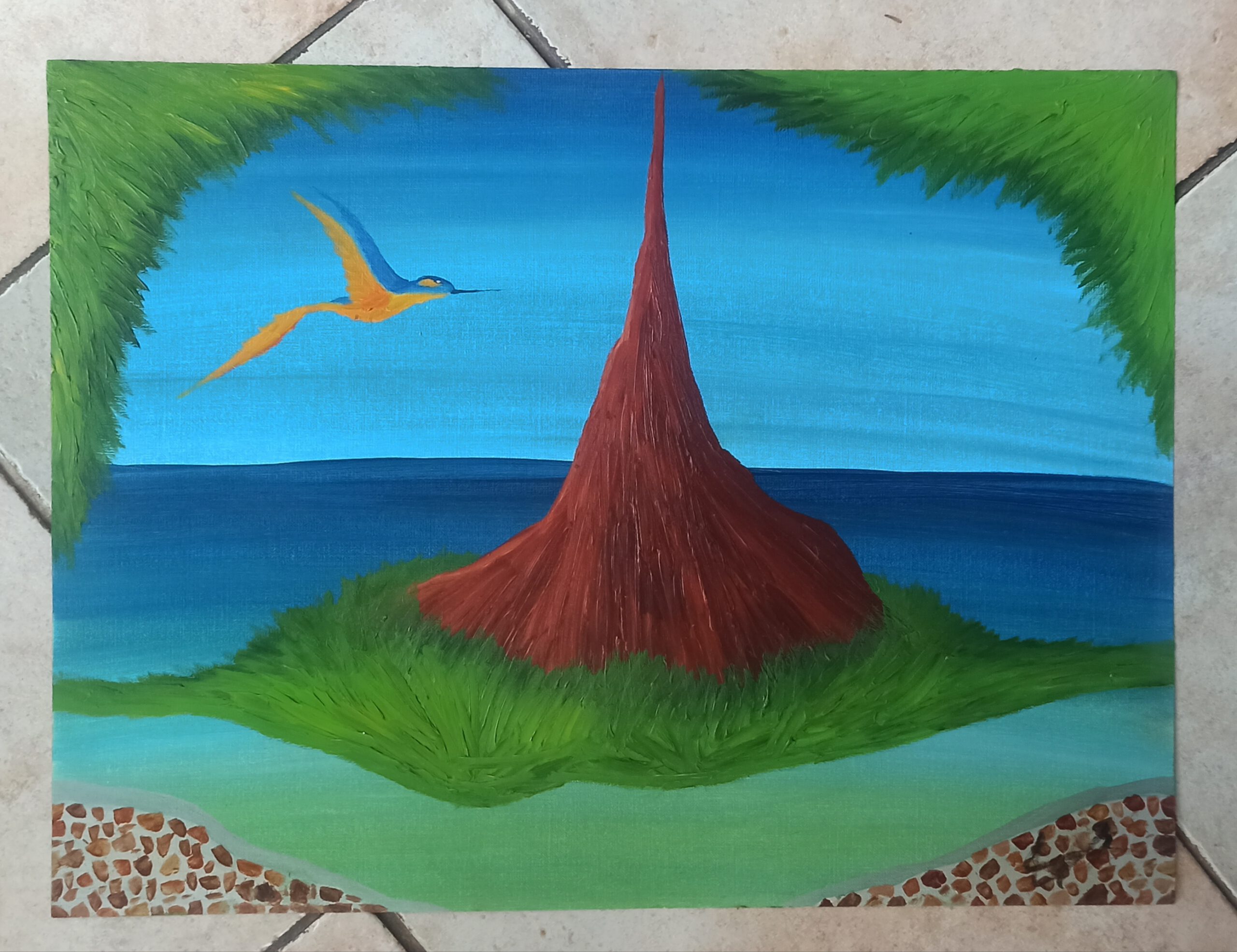 Fantasy Island, oil on paper, 42x56 cm