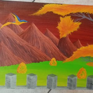 Grenze, Öl auf Papier, 42x56 cm
