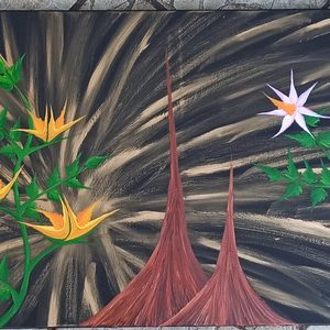 Fantasy World 2, oil on canvas, 60 x 240 cm, (2 x 50 x 70 cm, 1 x 60 x 100 cm)