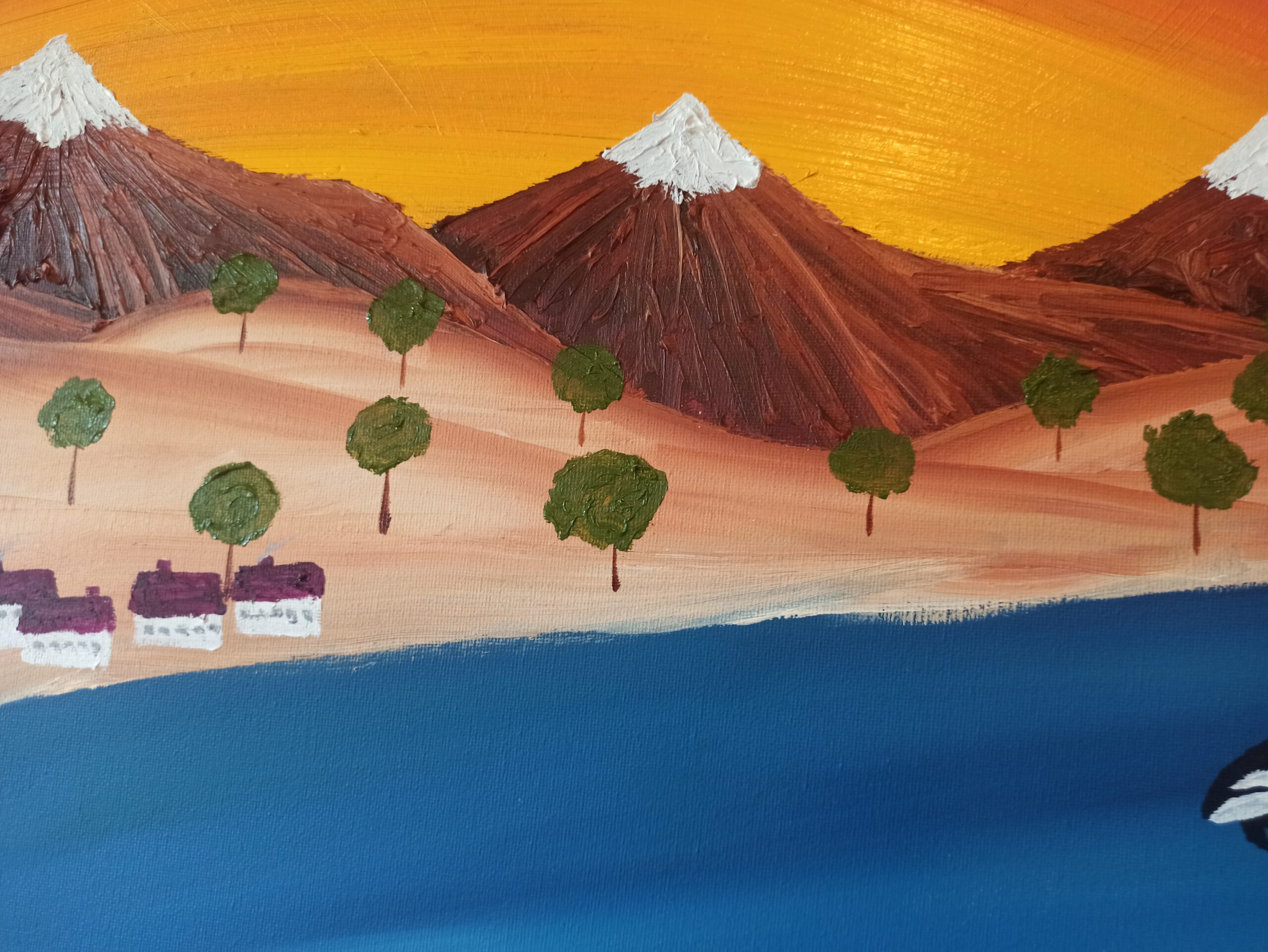 The Blue Bay 3, oil on canvas, 100 x 170 cm (1 x 100 x 50, 2 x 90 x 30, 2 x 80 x 30 cm) - Image 6