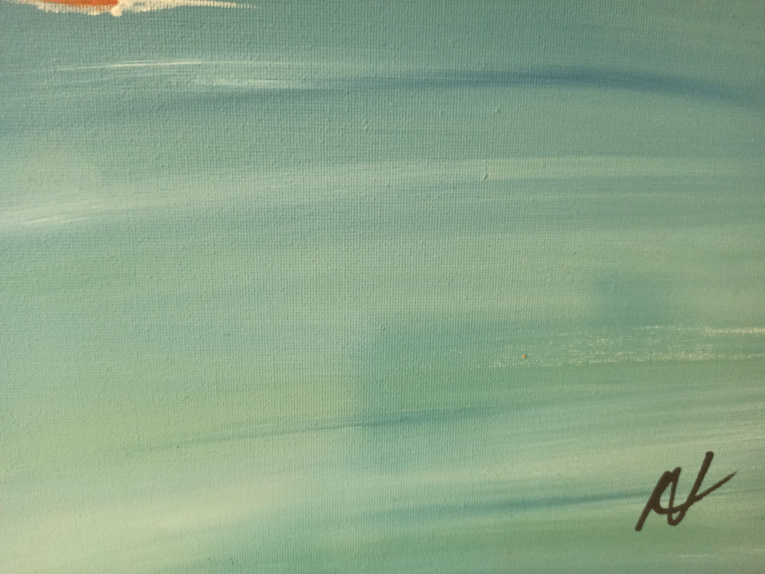 The Blue Bay 3, oil on canvas, 100 x 170 cm (1 x 100 x 50, 2 x 90 x 30, 2 x 80 x 30 cm) - Image 8