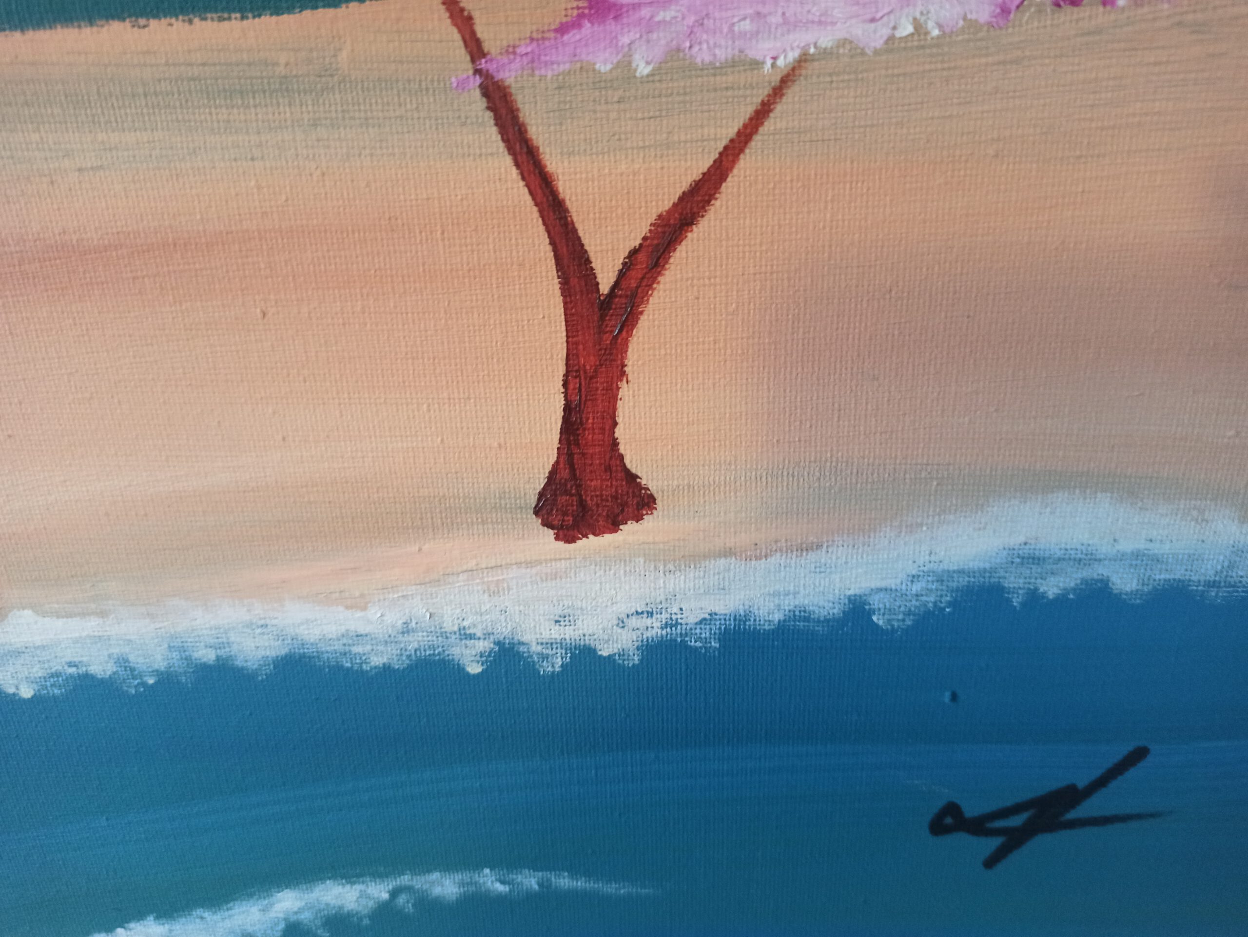 Spring at the Arctic Circle, oil on canvas, 100 x 170 cm (1 x 100 x 50, 2 x 90 x 30, 2 x 80 x 30 cm) - Image 6