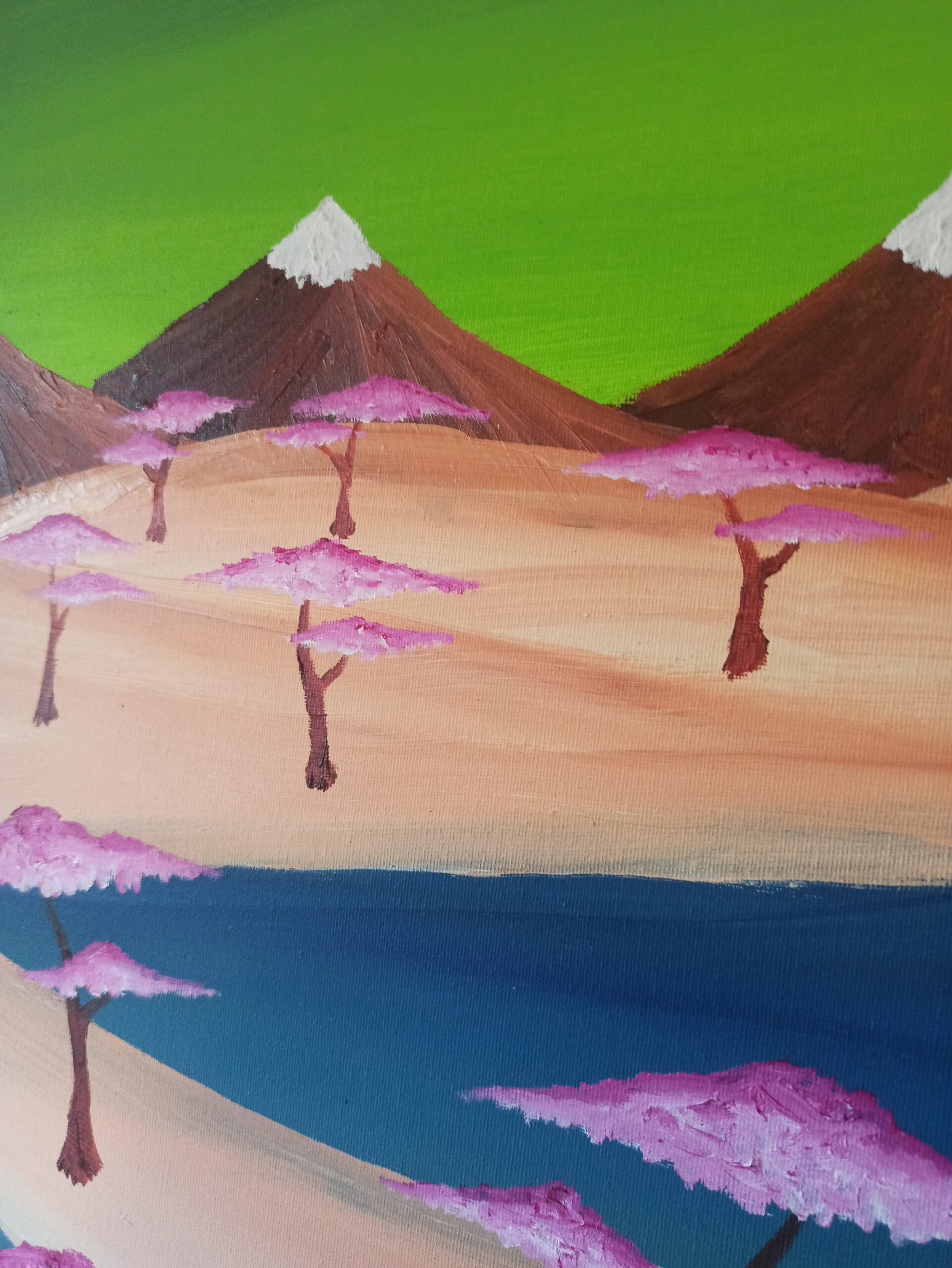 Spring at the Arctic Circle, oil on canvas, 100 x 170 cm (1 x 100 x 50, 2 x 90 x 30, 2 x 80 x 30 cm) - Image 9