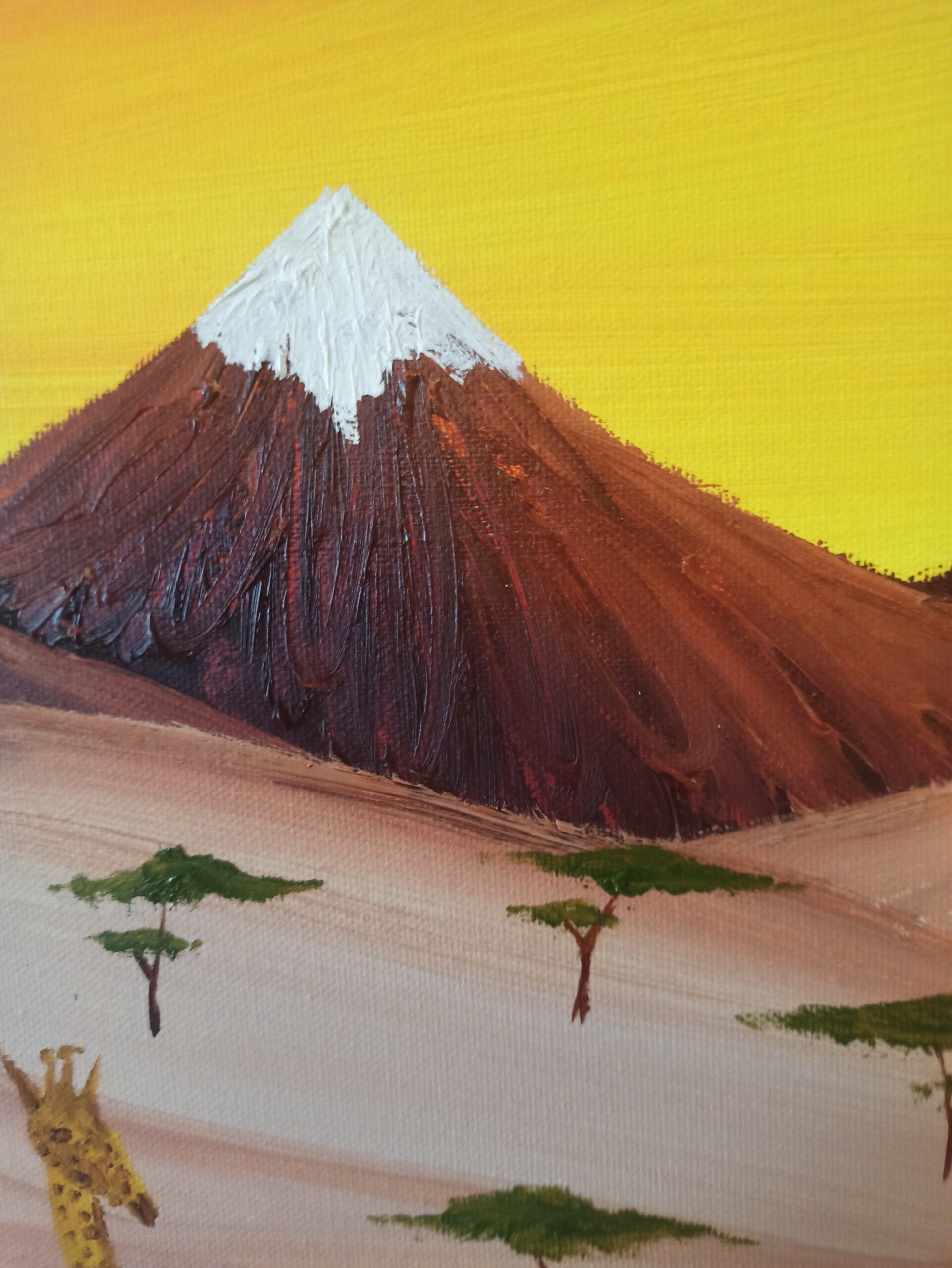 Savannah and Sunset, oil on canvas, 100 x 170 cm (1 x 100 x 50, 2 x 90 x 30, 2 x 80 x 30 cm) - Image 3