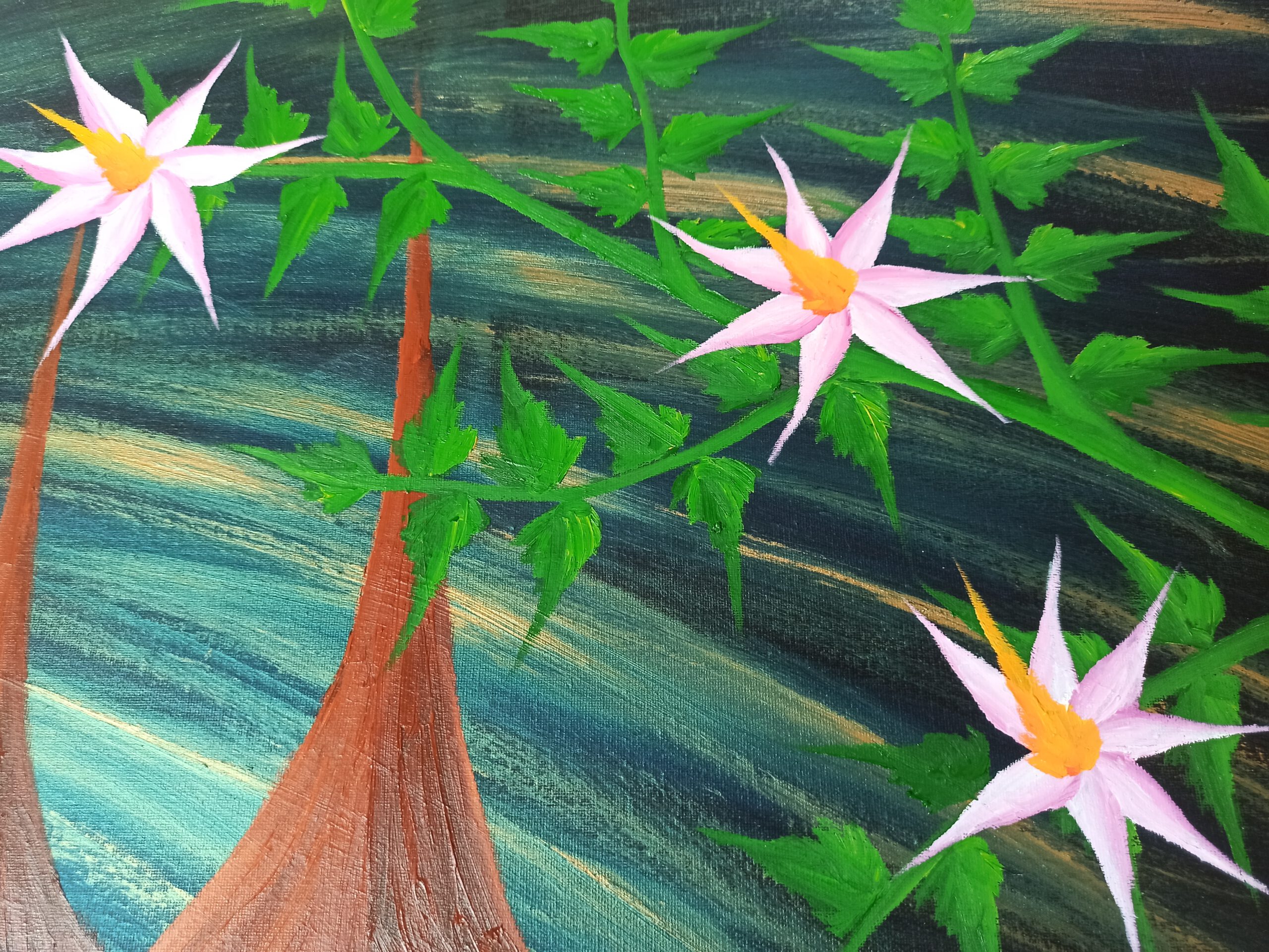 Fantasy World 3, oil on canvas, 60 x 240 cm, (2 x 50 x 70 cm, 1 x 60 x 100 cm) - Image 5