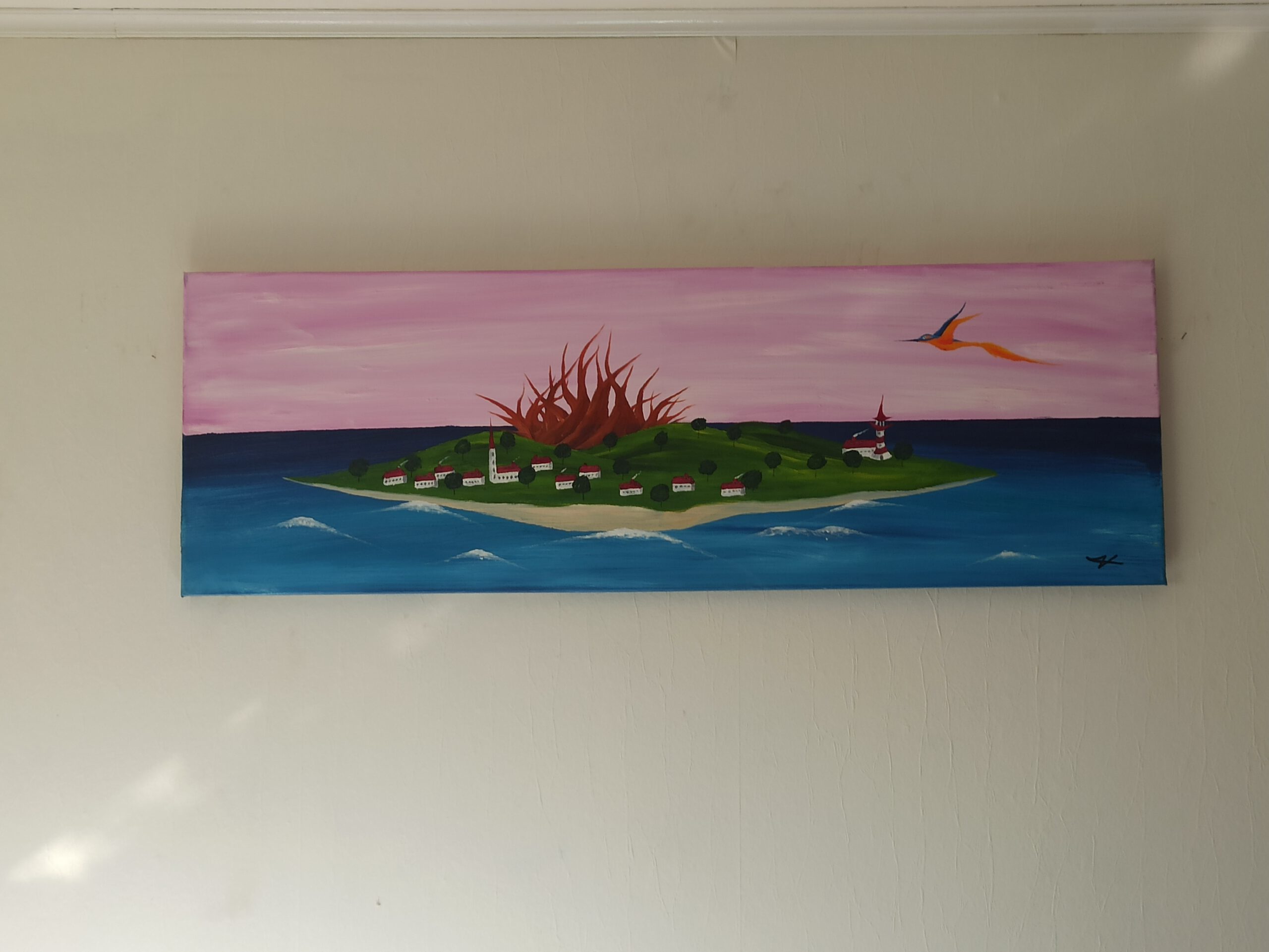 Insel 2 Öl auf Leinwand 40x120 cm – Bild 3