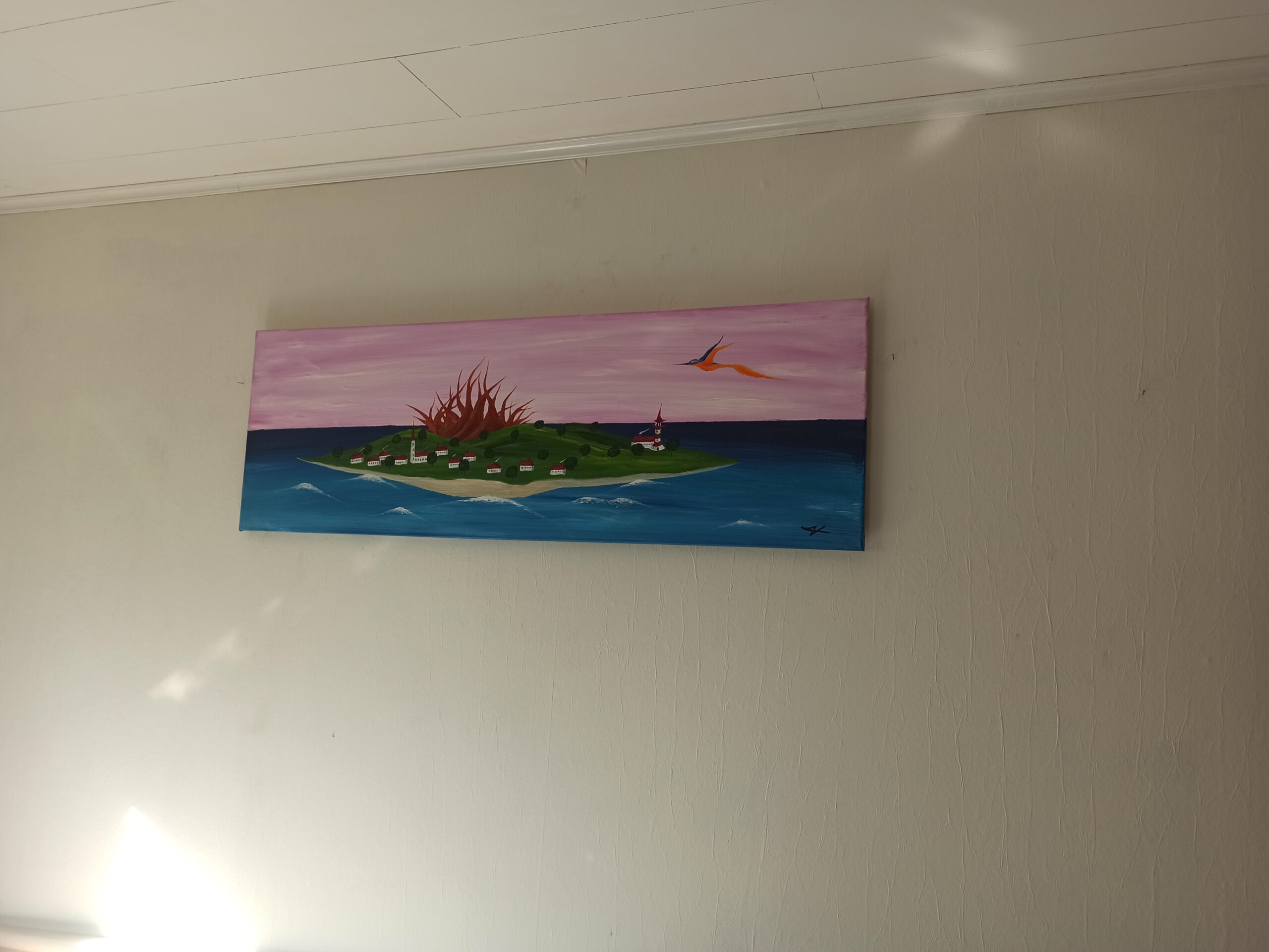 Insel 2 Öl auf Leinwand 40x120 cm – Bild 4