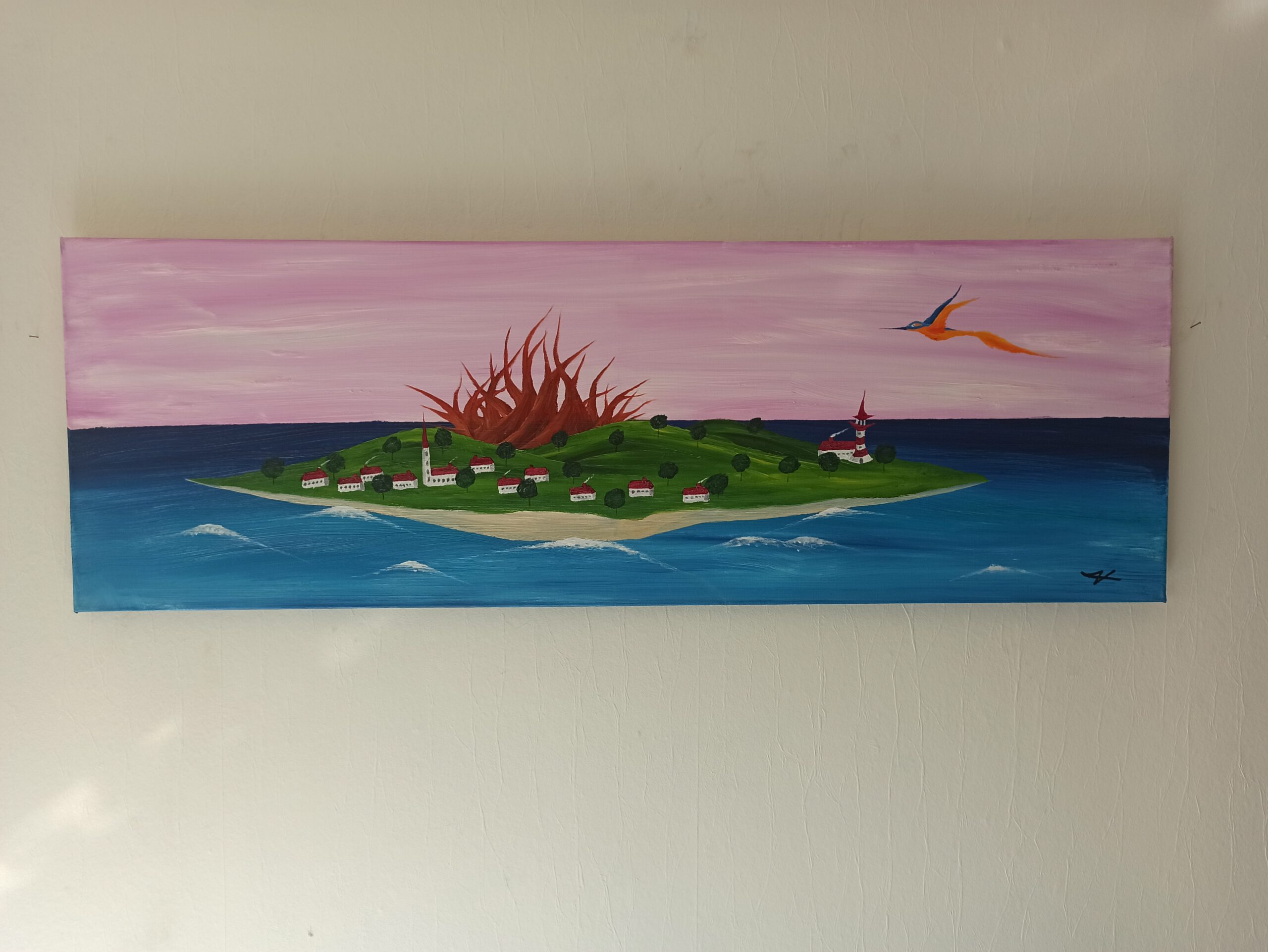 Insel 2 Öl auf Leinwand 40x120 cm – Bild 5