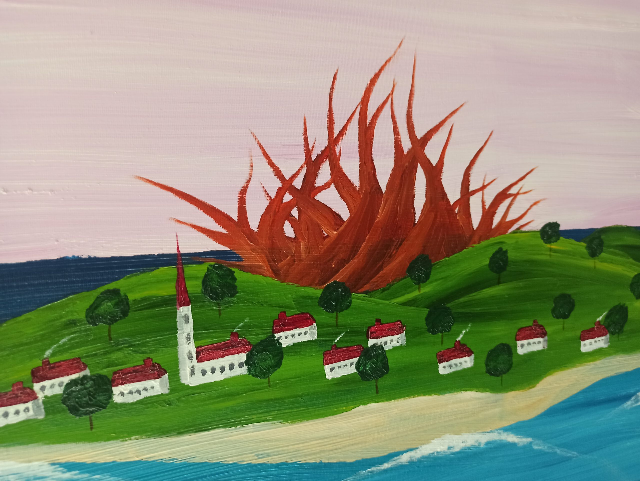 Insel 2 Öl auf Leinwand 40x120 cm – Bild 6