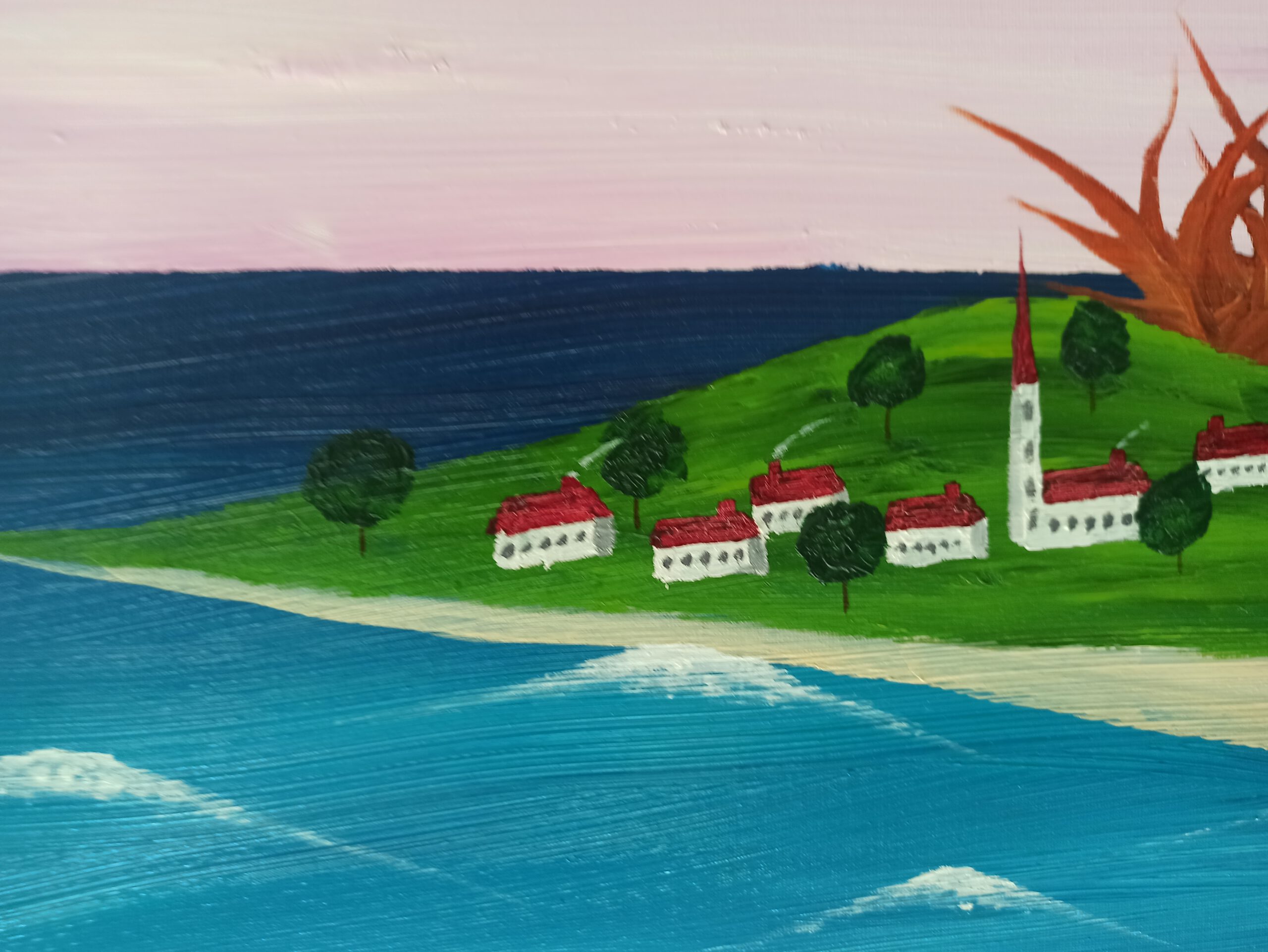 Insel 2 Öl auf Leinwand 40x120 cm – Bild 7