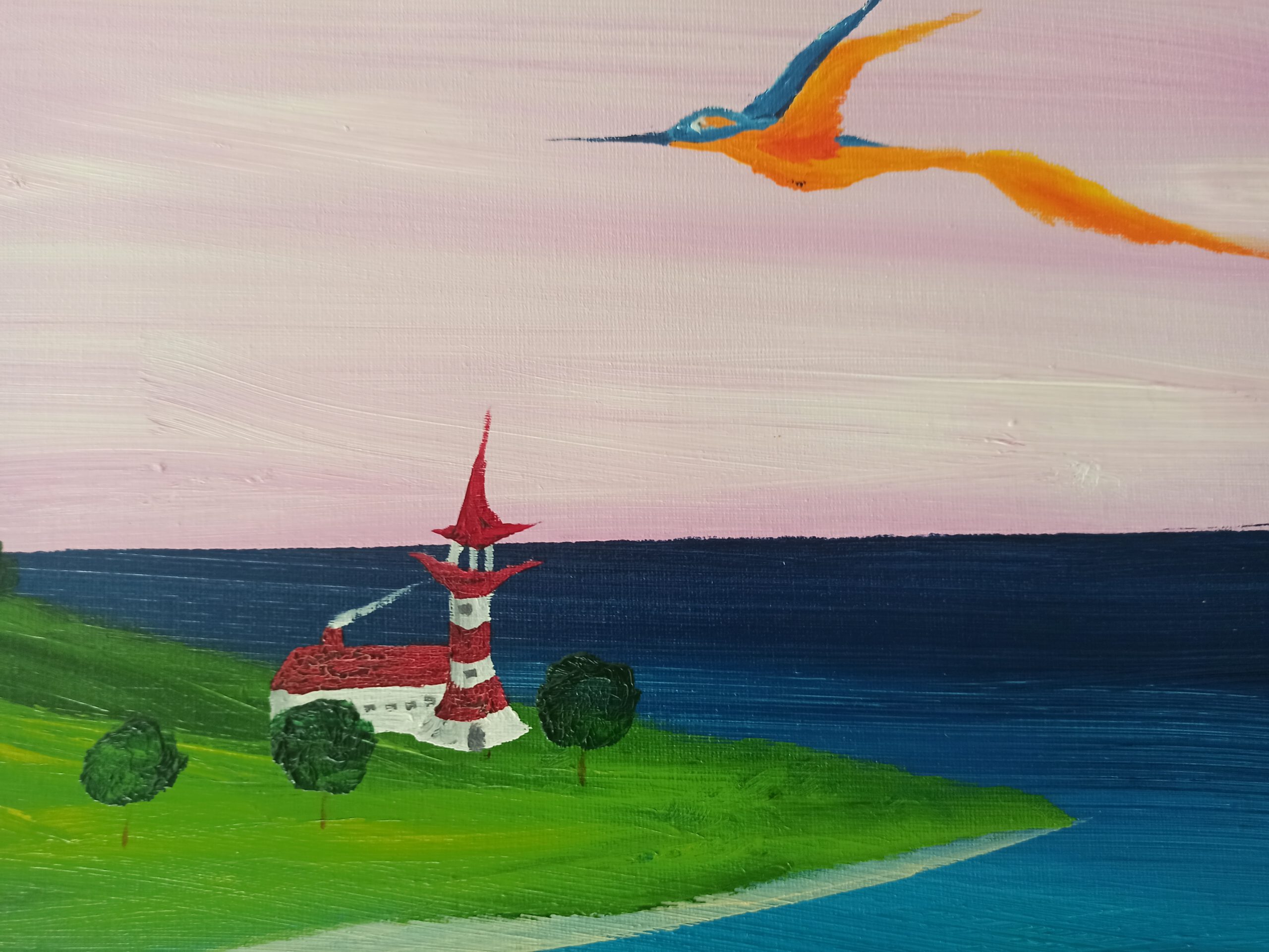 Insel 2 Öl auf Leinwand 40x120 cm – Bild 8