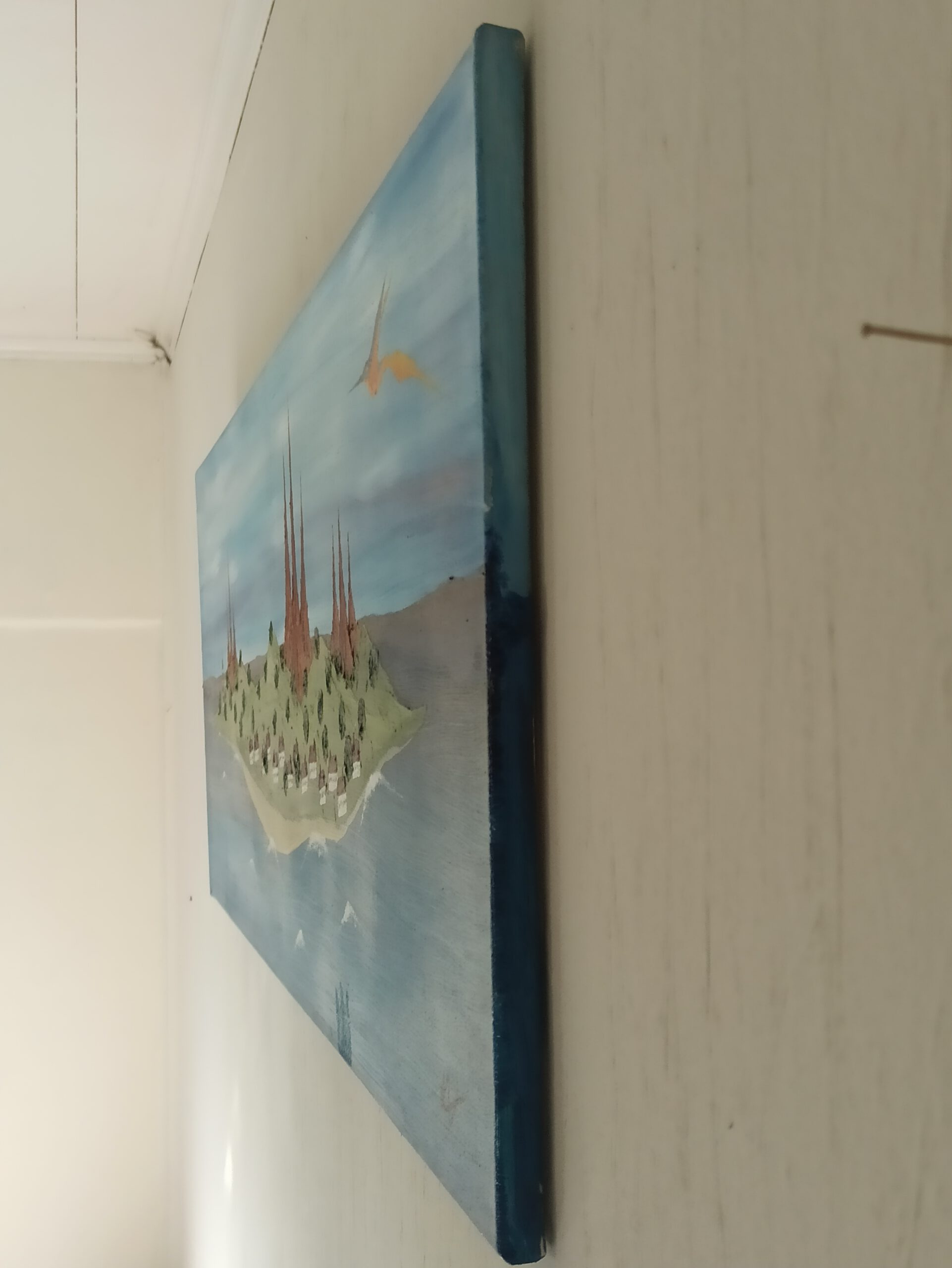 Insel Öl auf Leinwand 40x120 cm – Bild 5