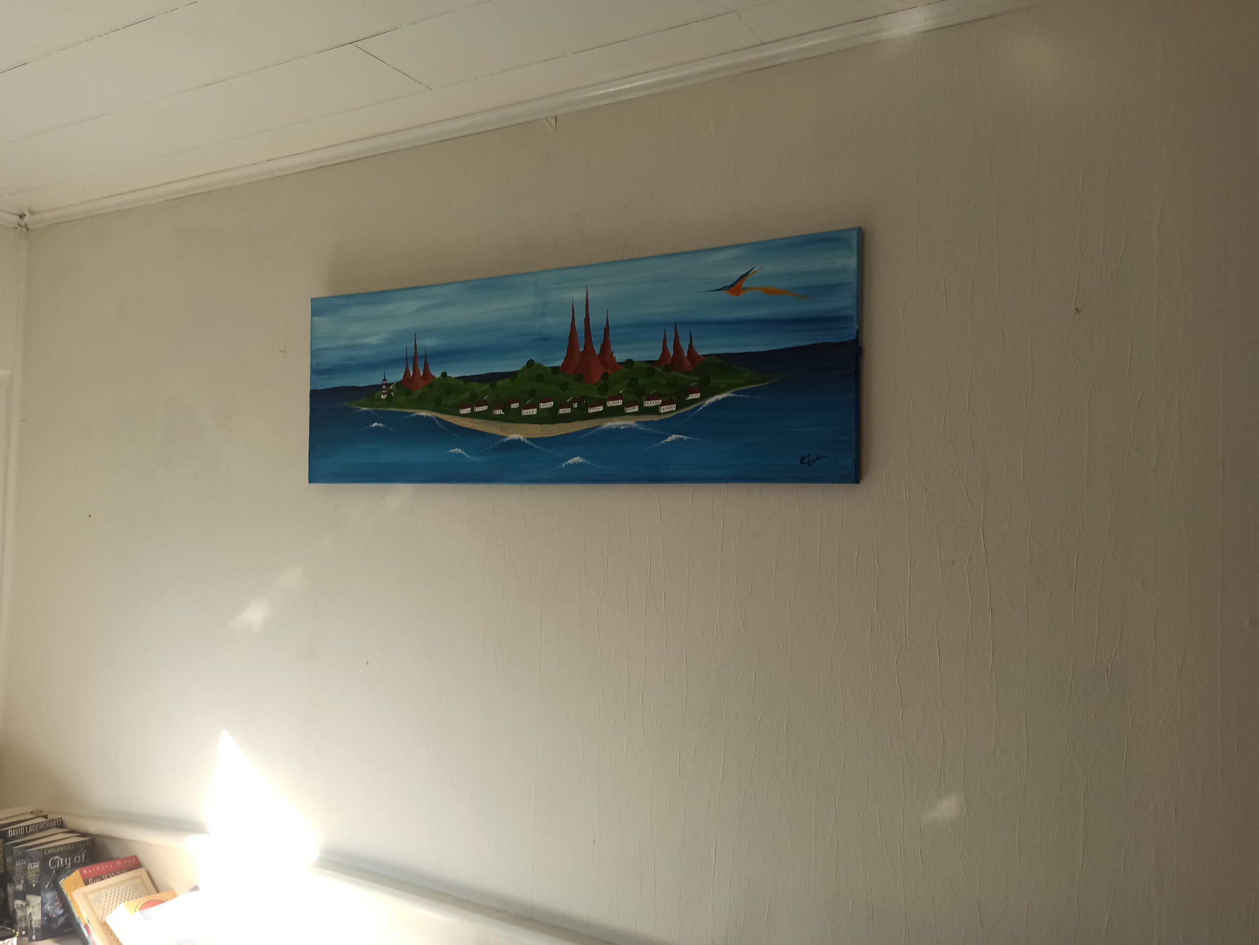 Insel Öl auf Leinwand 40x120 cm – Bild 6