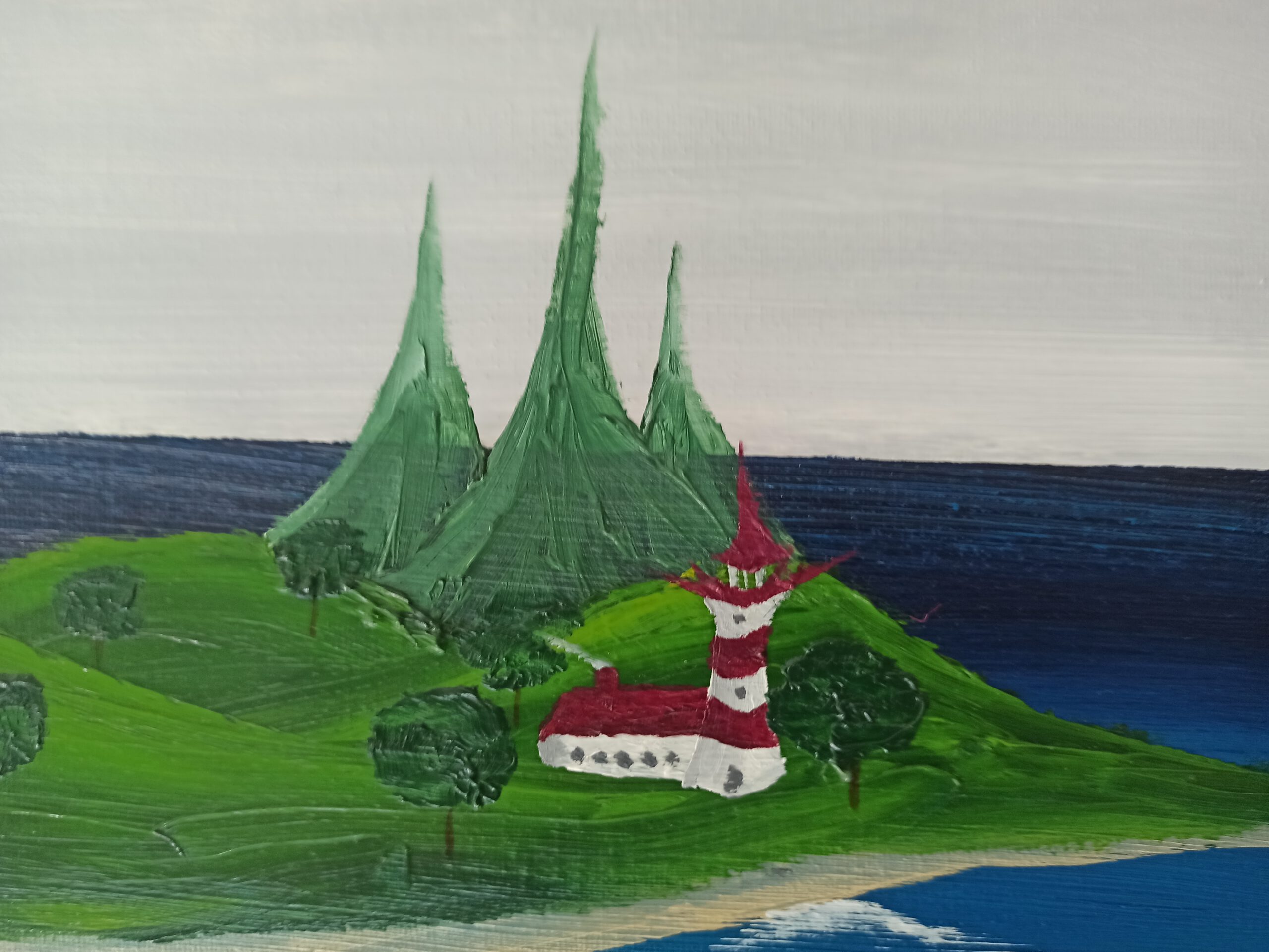 Insel 3 Öl auf Leinwand 40x120 cm – Bild 2