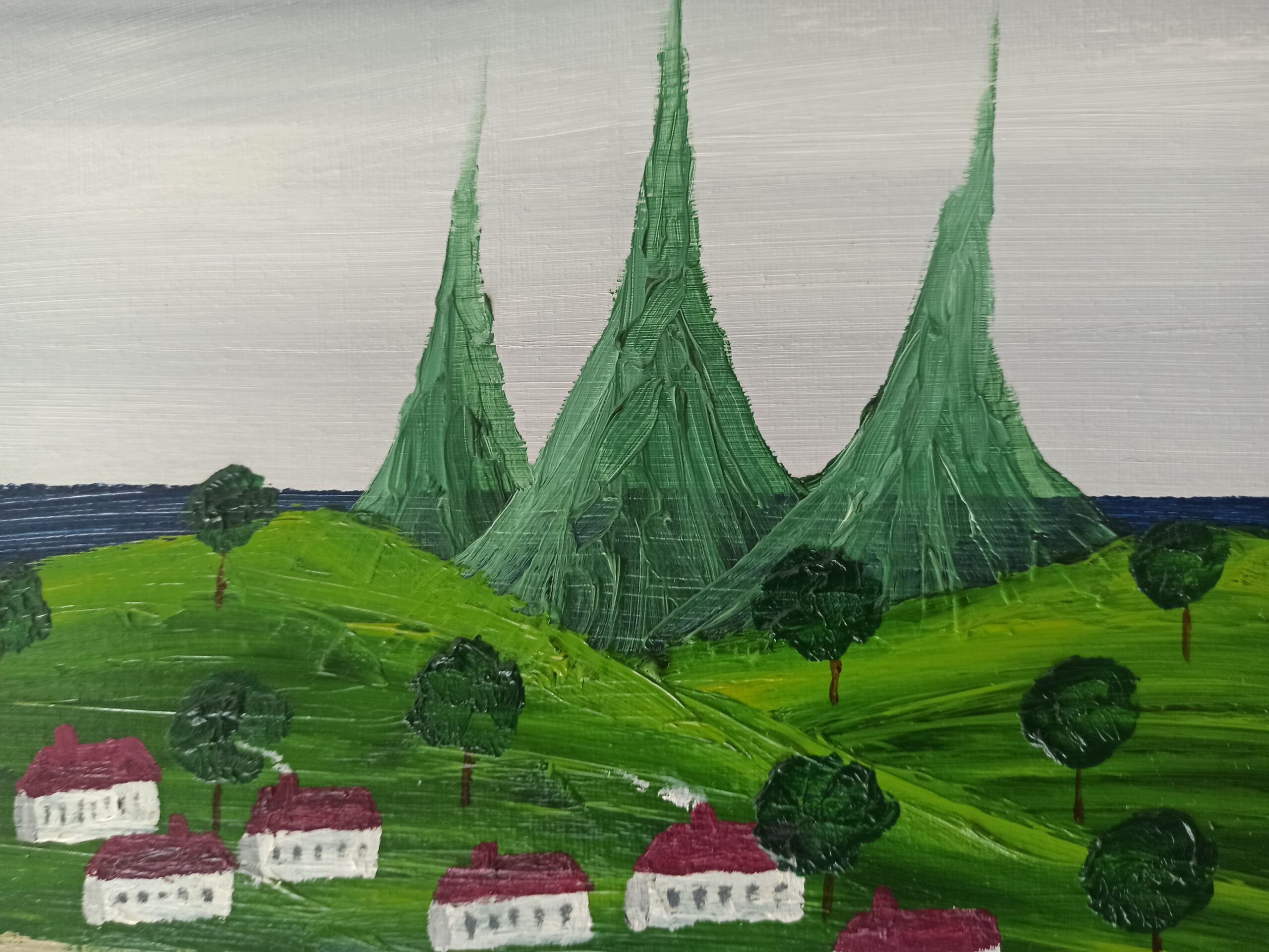 Insel 3 Öl auf Leinwand 40x120 cm – Bild 3