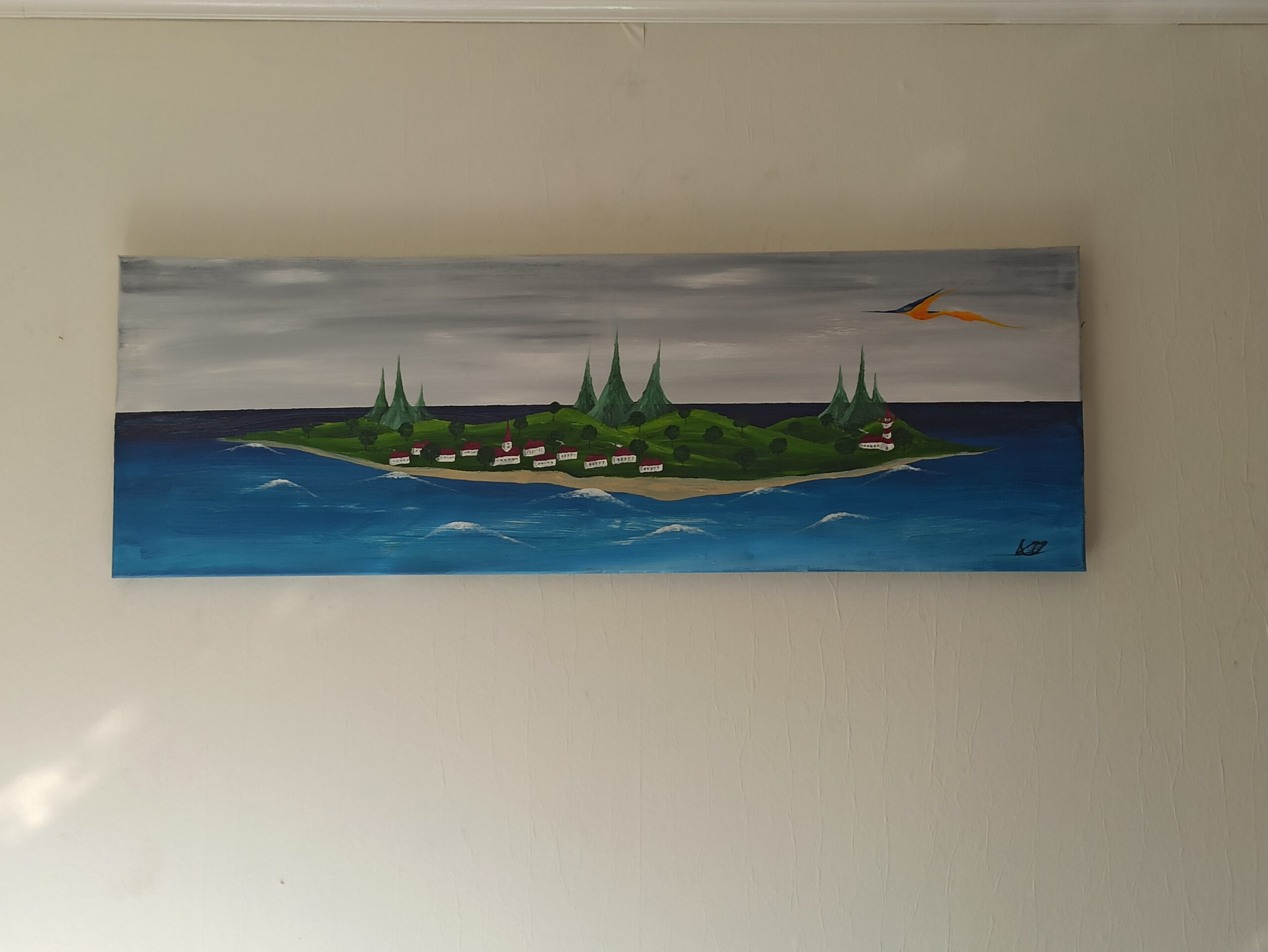 Insel 3 Öl auf Leinwand 40x120 cm – Bild 7