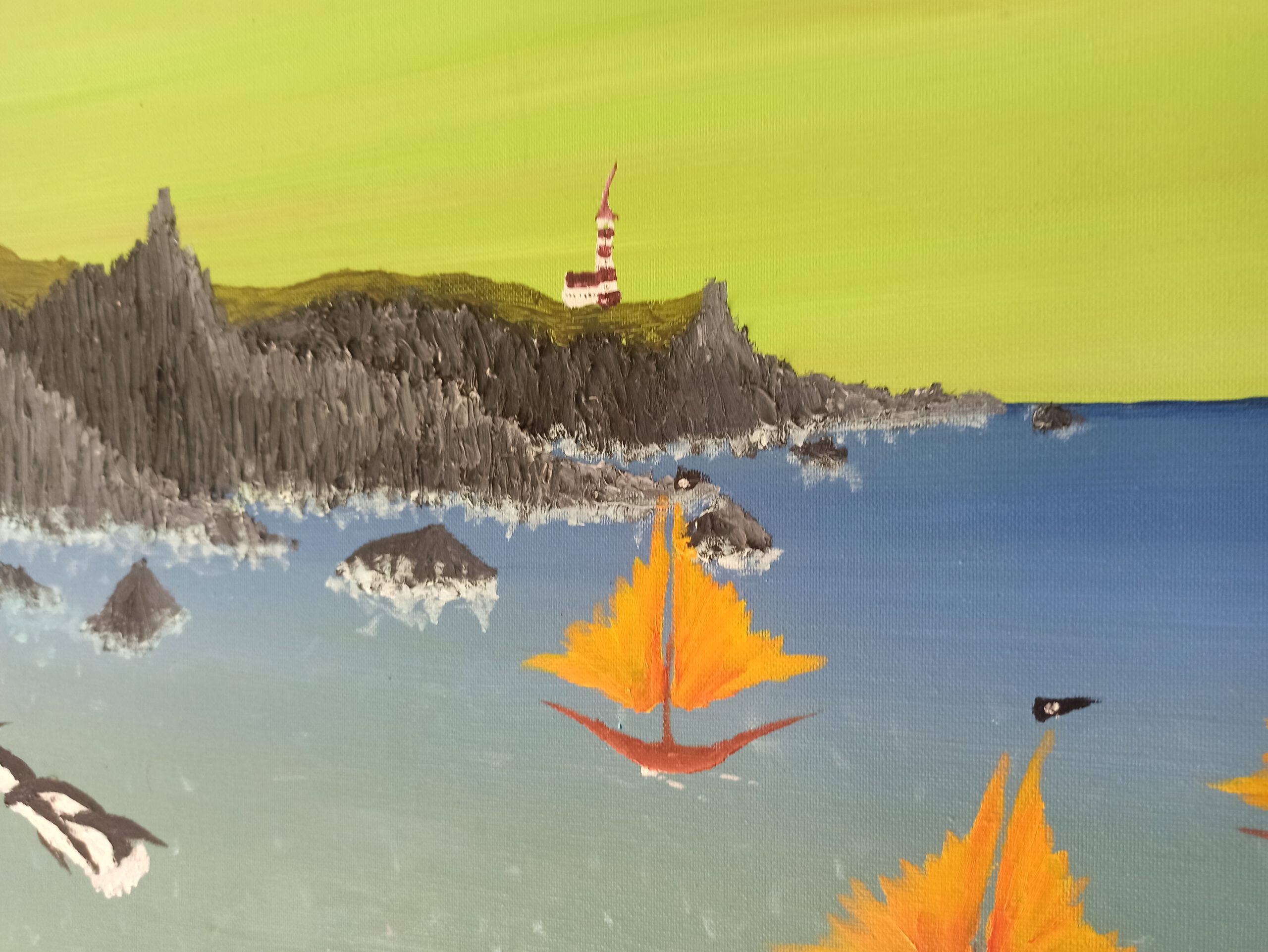Granite Cliffs, oil on canvas 40x120 cm - Image 4