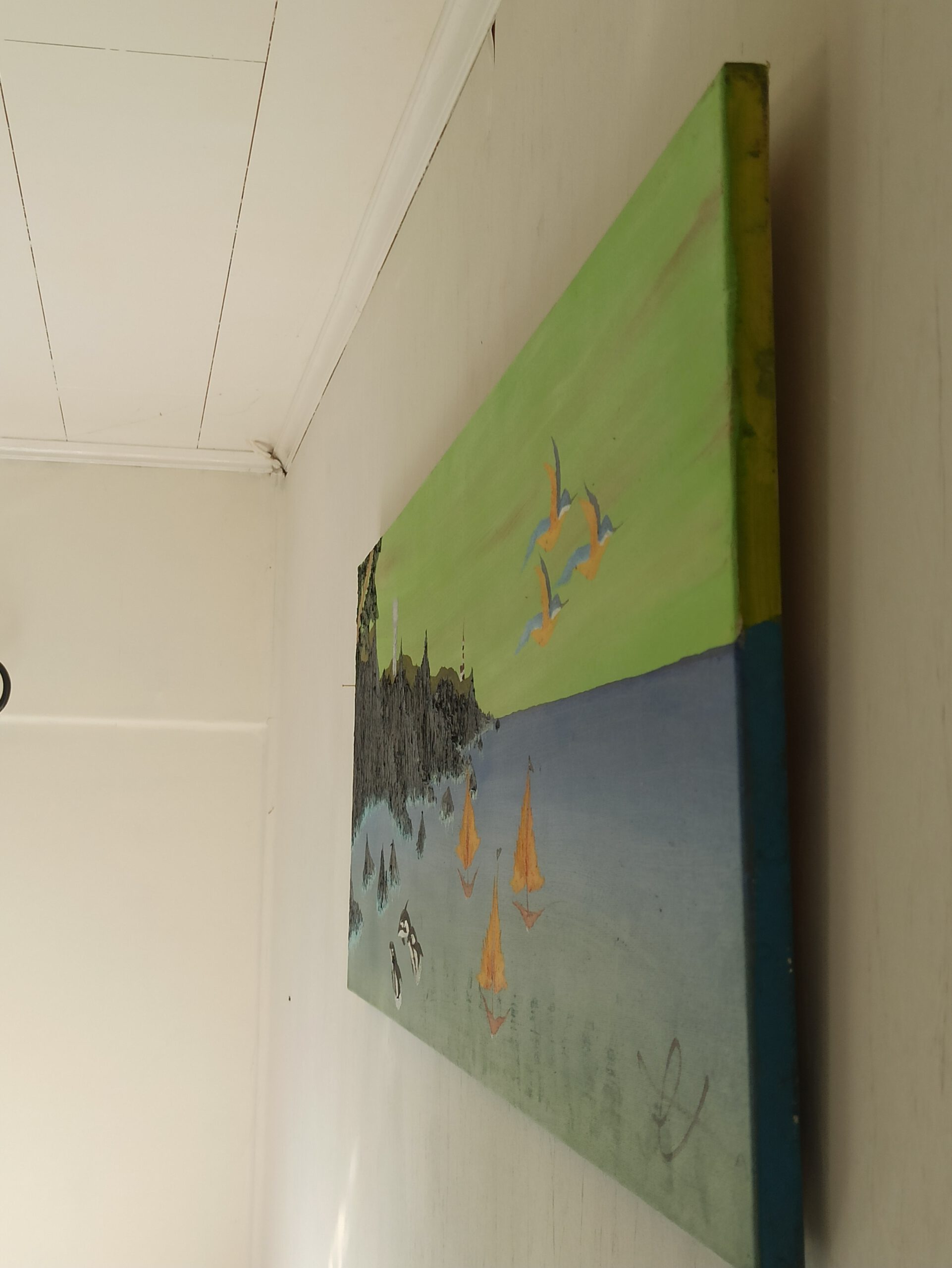 Granite Cliffs, oil on canvas 40x120 cm - Image 6