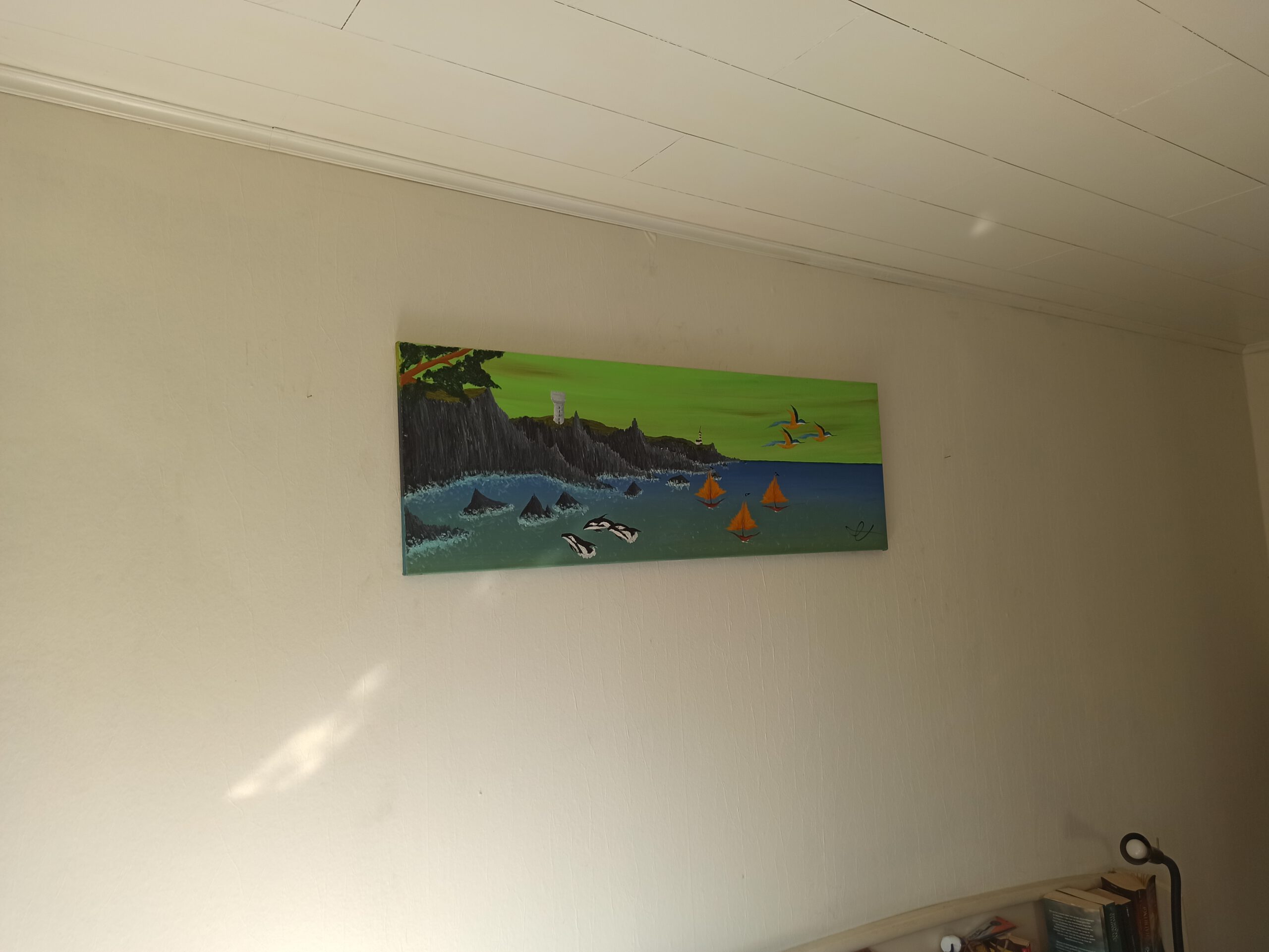 Granite Cliffs, oil on canvas 40x120 cm - Image 9