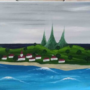 Insel 3 Öl auf Leinwand 40x120 cm