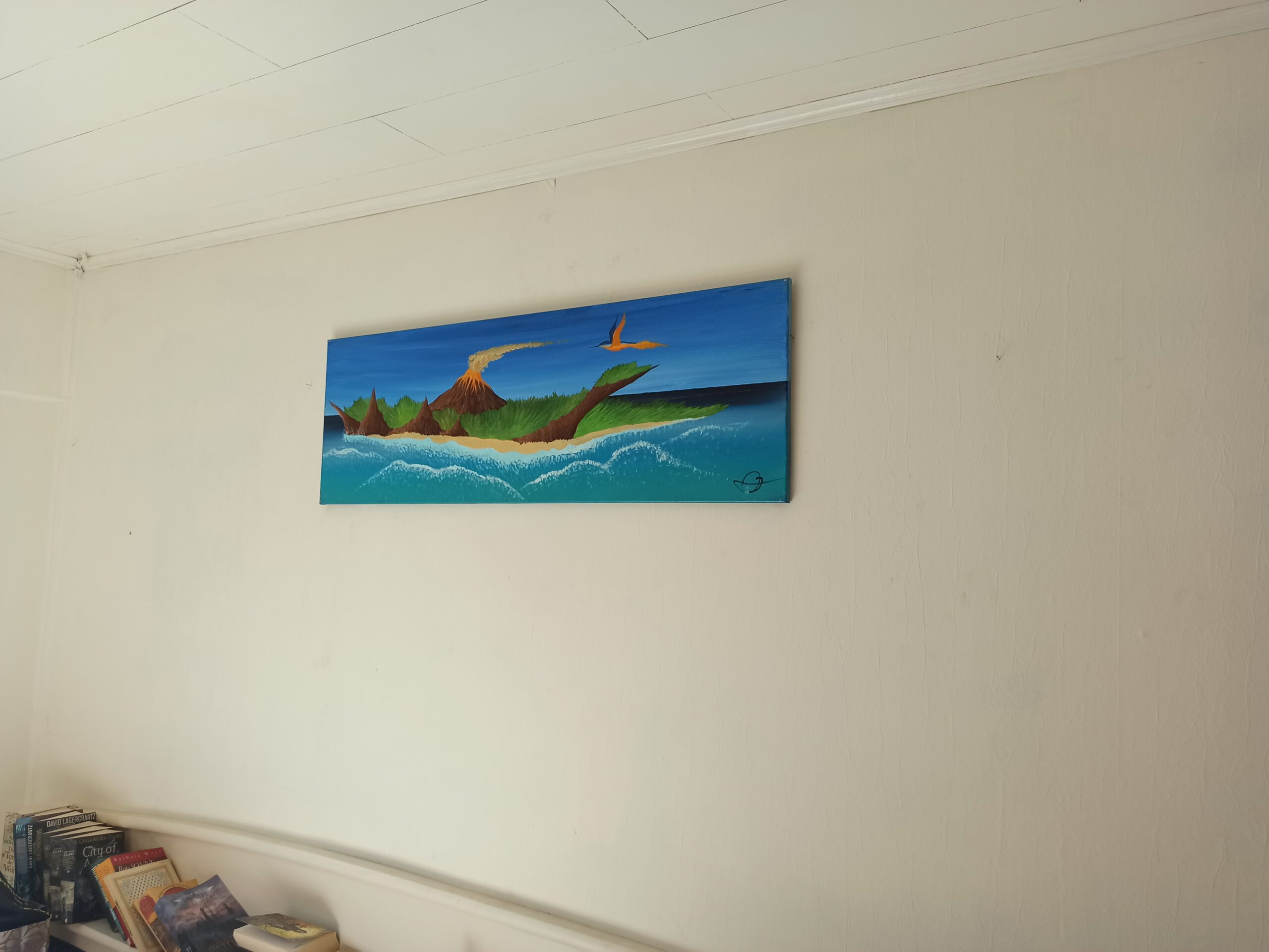 Vulkan Insel 2 Öl auf Leinwand 40x120 cm – Bild 7