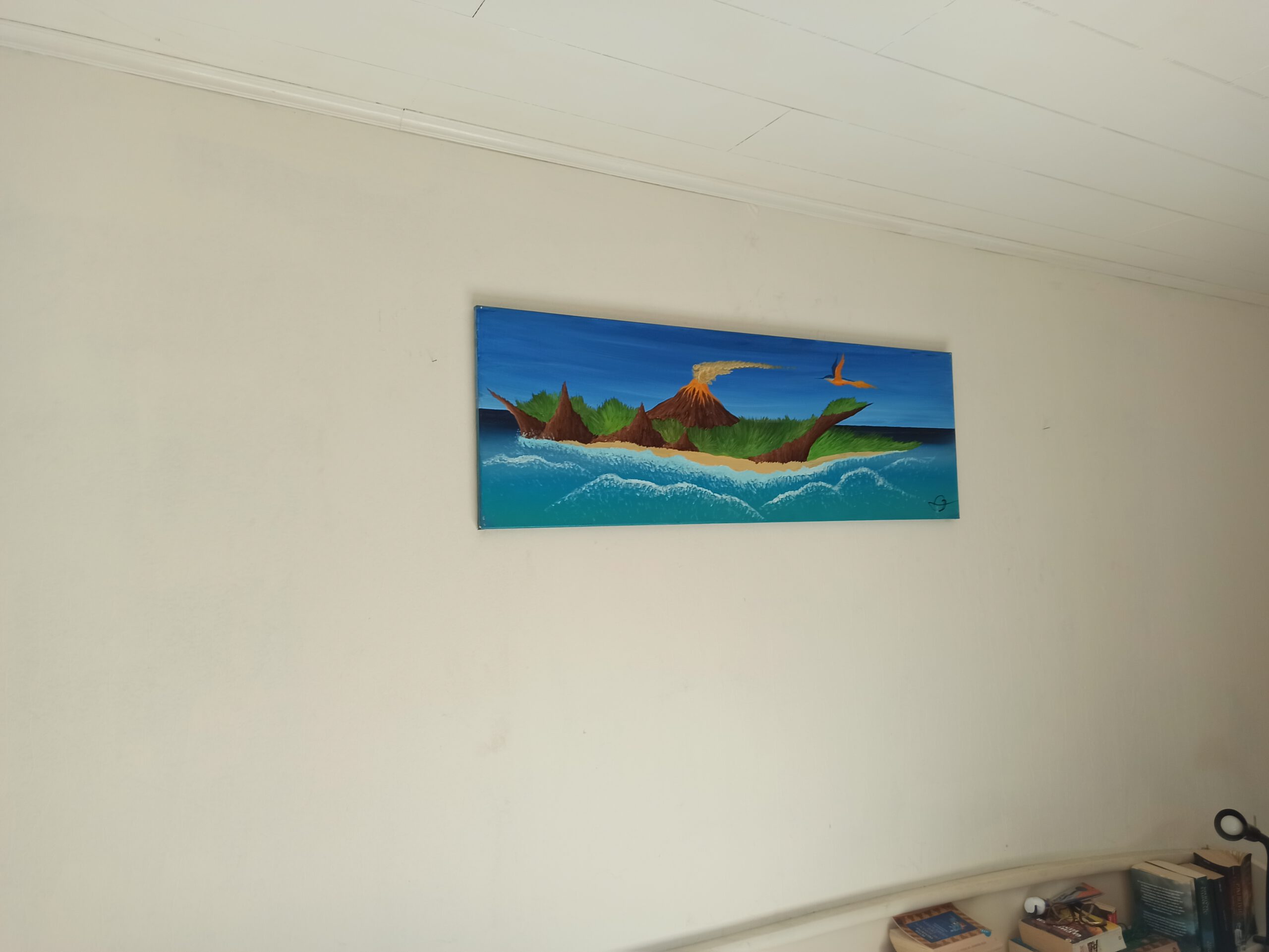 Vulkan Insel 2 Öl auf Leinwand 40x120 cm – Bild 9