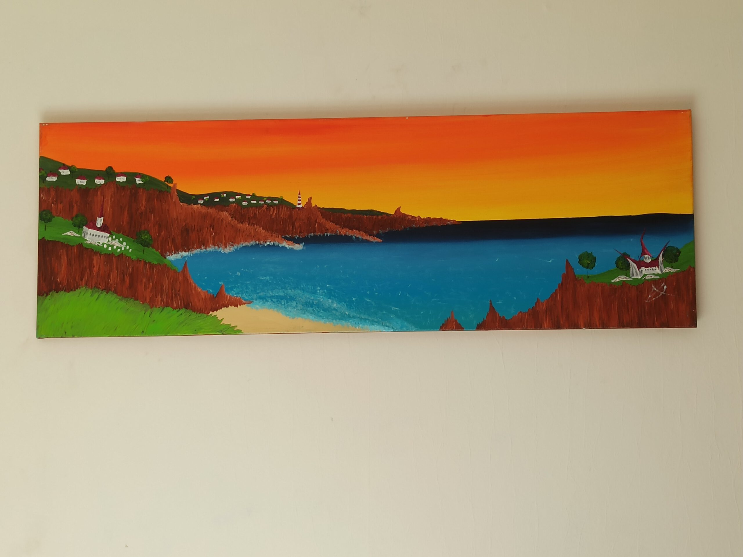 Klippen 2 Öl auf Leinwand 40x120 cm – Bild 7