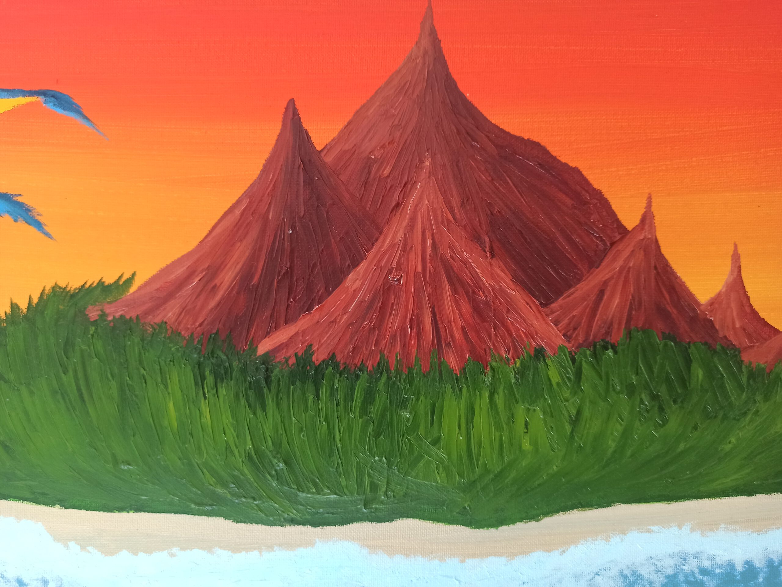 Insel 4 Öl auf Leinwand 40x120 cm – Bild 3