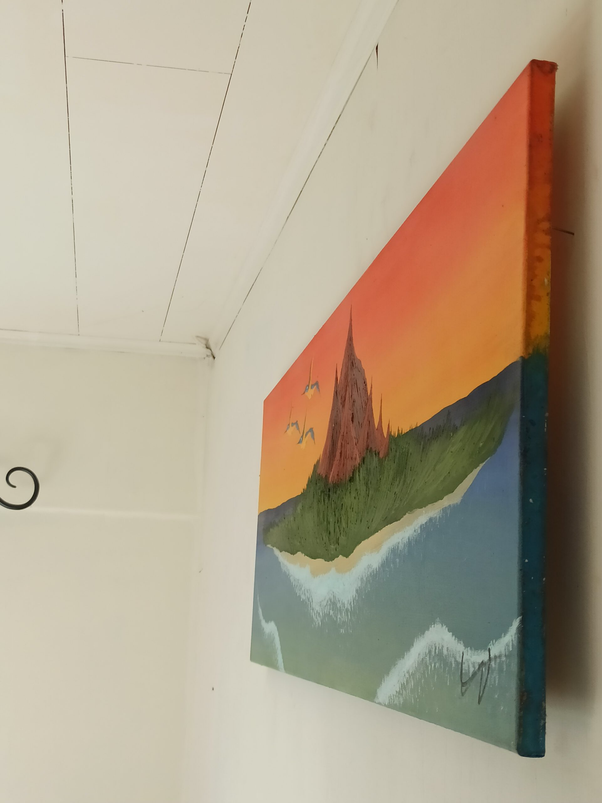 Insel 4 Öl auf Leinwand 40x120 cm – Bild 5
