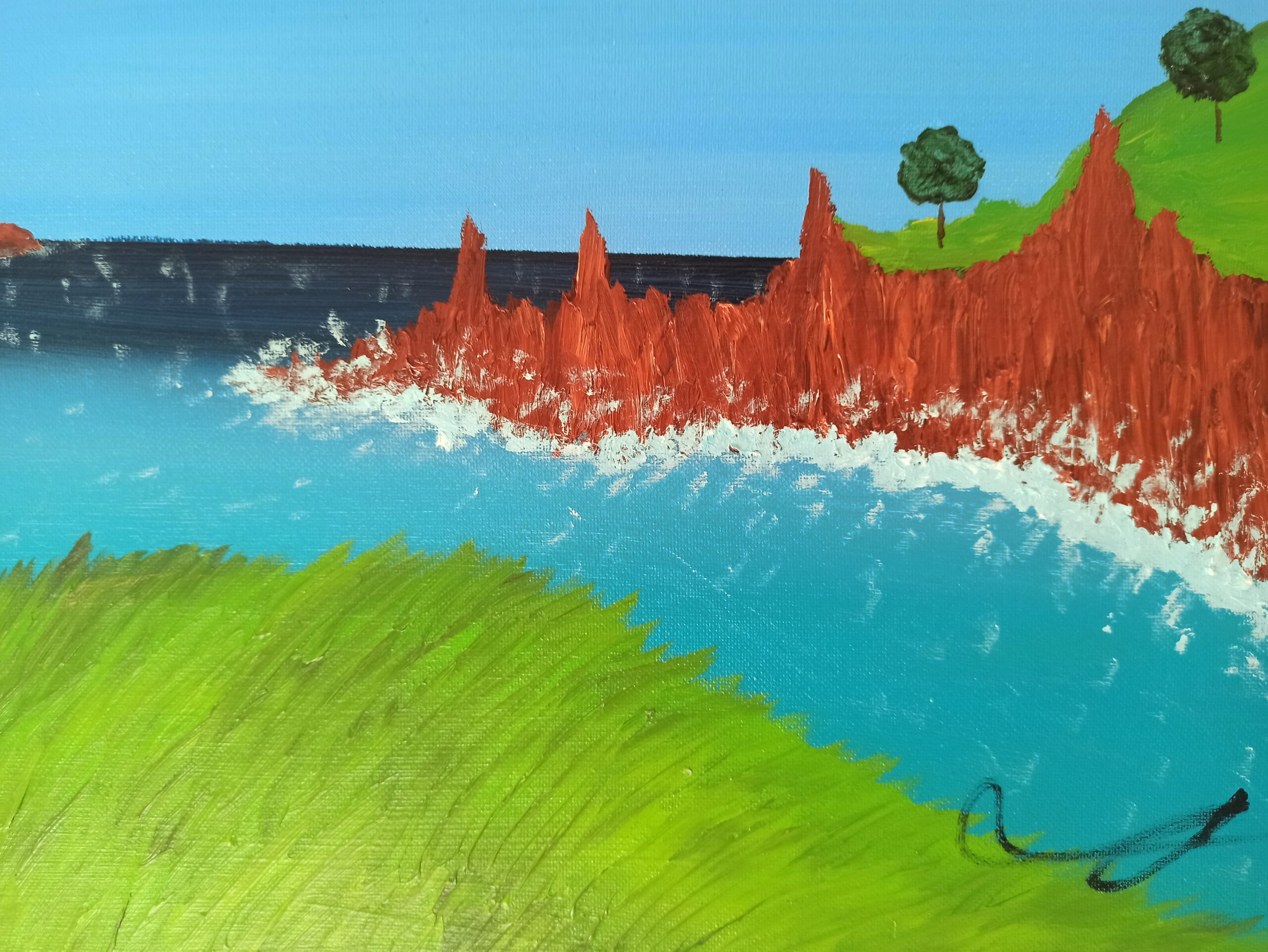 Klippen 3 Öl auf Leinwand 40x120 cm – Bild 2