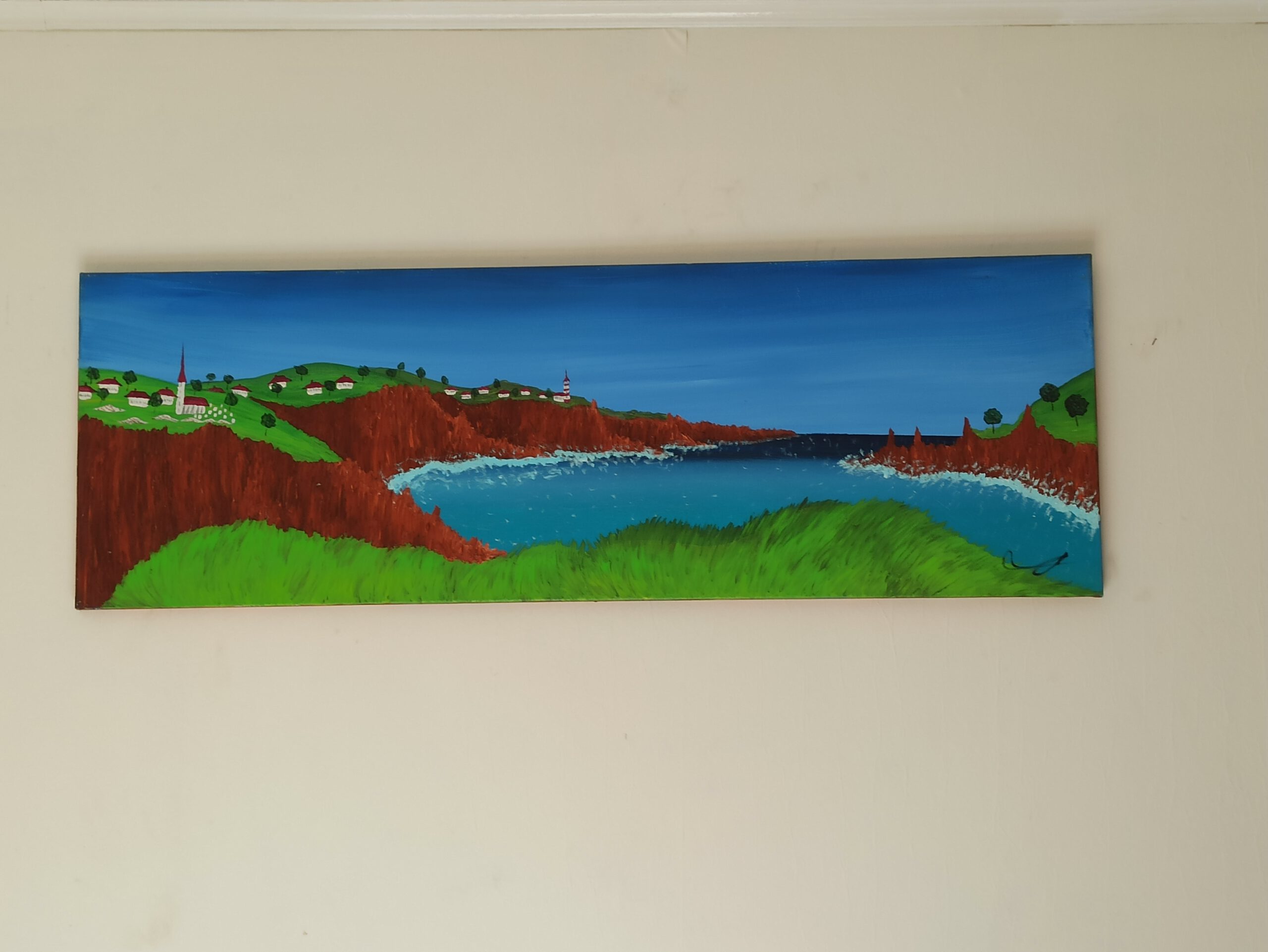 Klippen 3 Öl auf Leinwand 40x120 cm – Bild 8