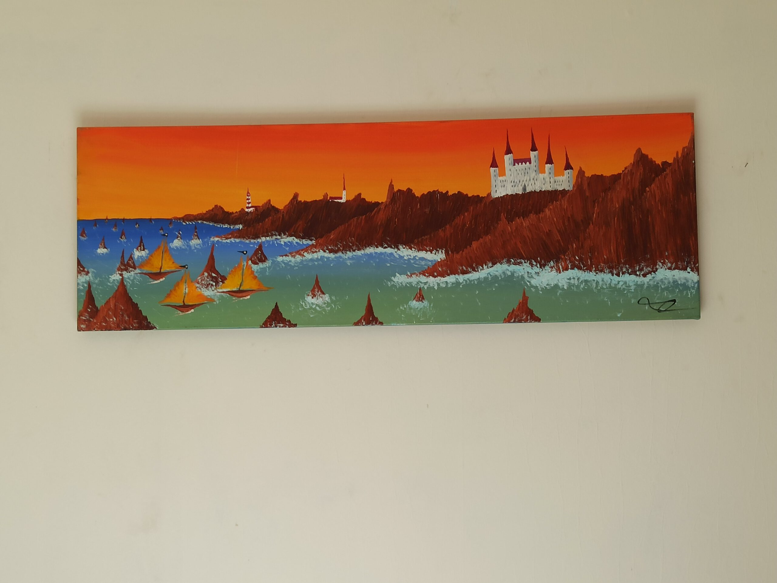 Odyssee 2 Öl auf Leinwand 40x120 cm – Bild 7