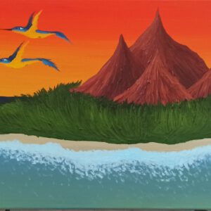 Insel 4 Öl auf Leinwand 40x120 cm