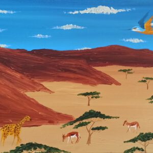Savanne 2 Öl auf Leinwand 40x120 cm